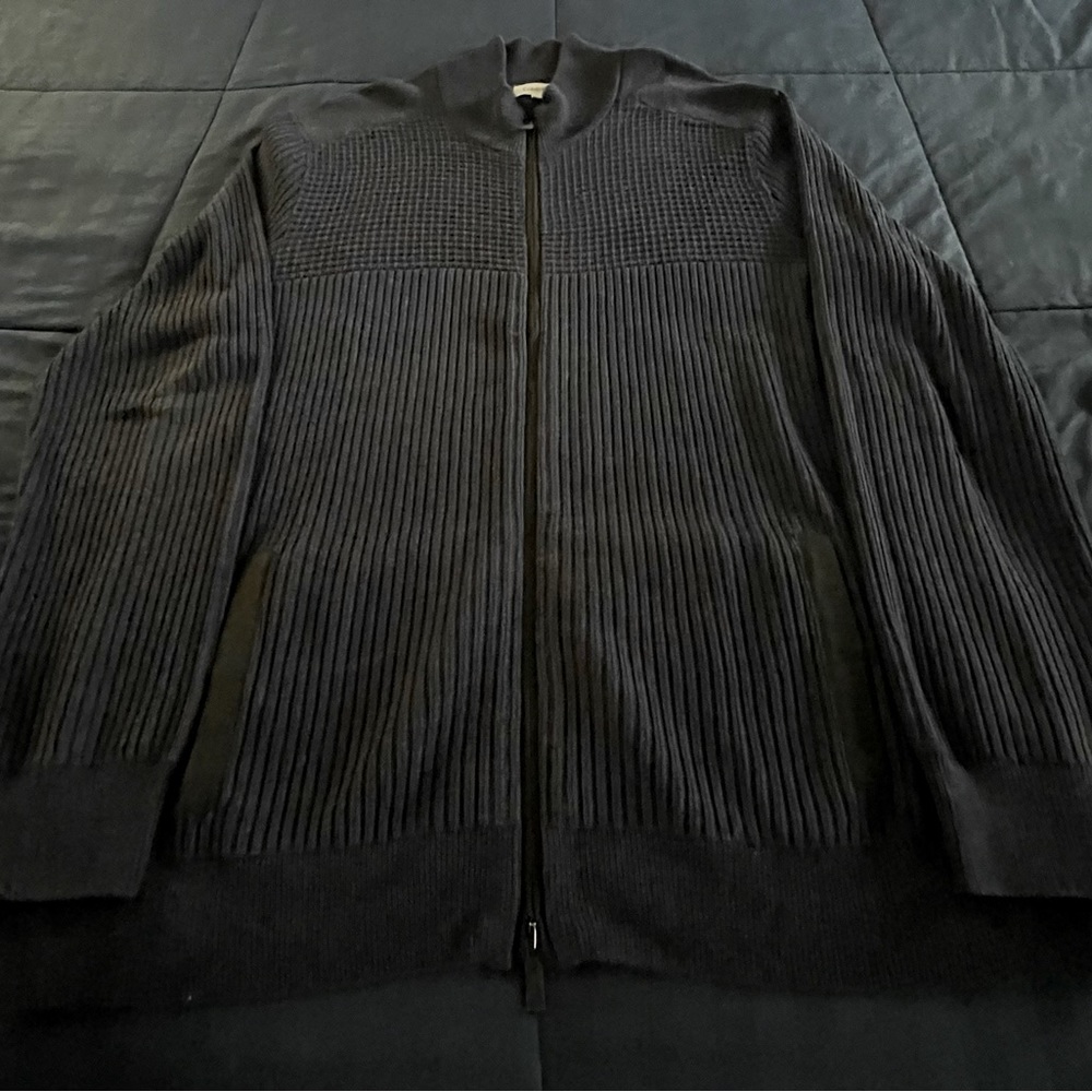 Calvin Klein navy blue zipper sweater